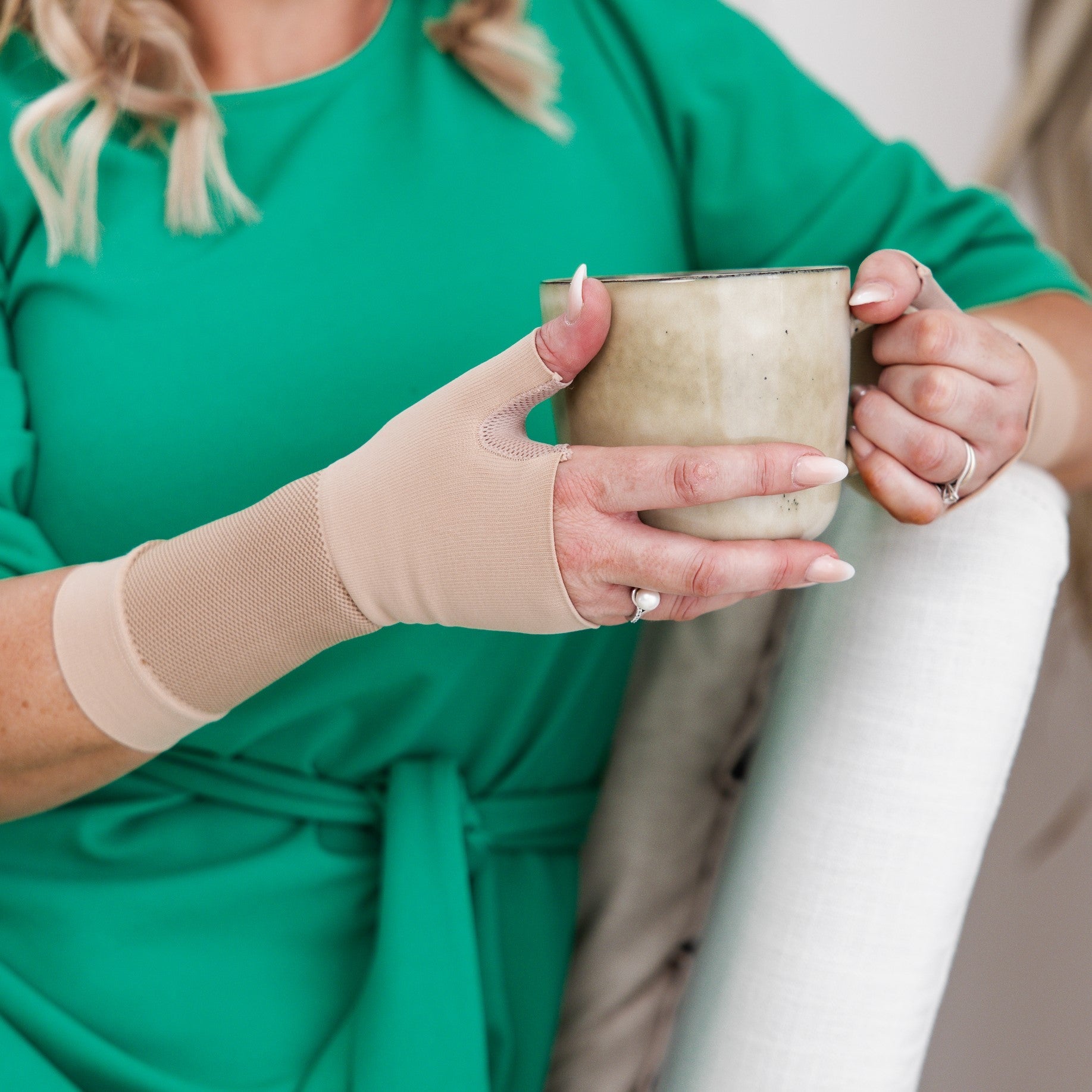 Hand and wrist compression sleeves 