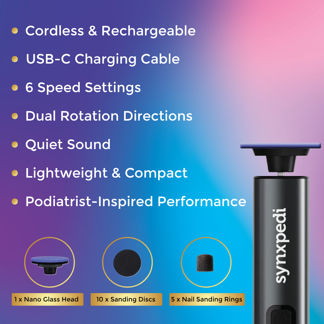 3-in-1 Electric Foot Polisher - Callus, Hard, Cracked Skin Remover & Nail Buffer