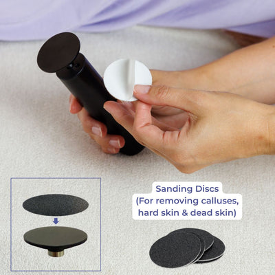 3-in-1 Electric Foot Polisher - Callus, Hard, Cracked Skin Remover & Nail Buffer