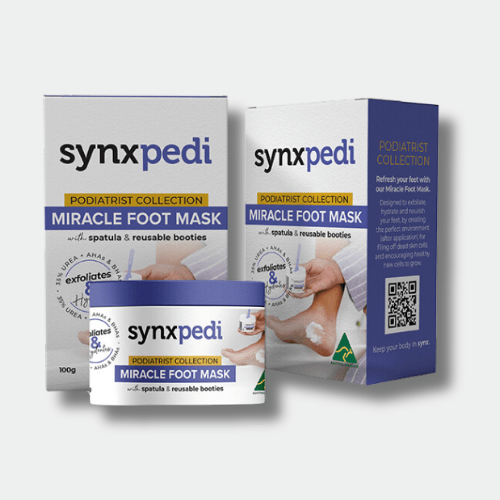 synxpedi miracle foot mask for dry & cracked feet